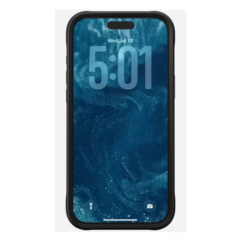 Mobiiltelefoni ümbris Nomad Rugged Leather ümbris iPhone 17 Pro Max jaoks, kate, nahk + TPU + PC, sobib 17,5 cm (6,9 tolli) ekraanile, must
