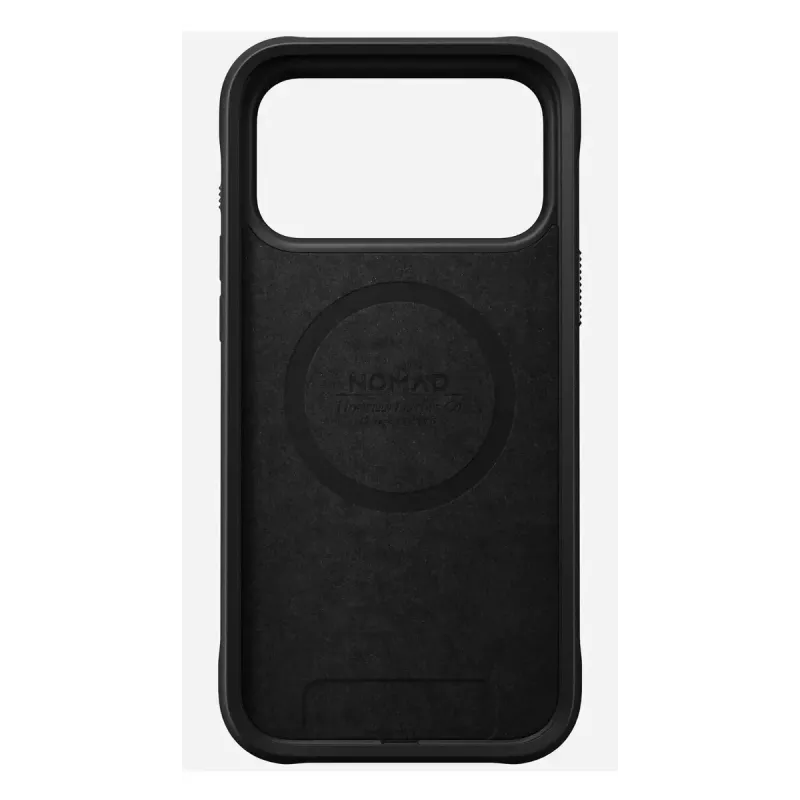 Mobiiltelefoni ümbris Nomad Rugged Leather ümbris iPhone 17 Pro Max jaoks, kate, nahk + TPU + PC, sobib 17,5 cm (6,9 tolli) ekraanile, must