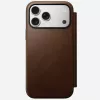 Mobiiltelefoni nahast voltümbris Nomad Modern Leather Folio iPhone 17 Pro Max (6,9 tolli) pruun, nahk/alumiinium, 4 kaarditaskut