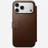 Mobiiltelefoni nahast voltümbris Nomad Modern Leather Folio iPhone 17 Pro Max (6,9 tolli) pruun, nahk/alumiinium, 4 kaarditaskut