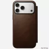 Mobiiltelefoni nahast voltümbris Nomad Modern Leather Folio iPhone 17 Pro Max (6,9 tolli) pruun, nahk/alumiinium, 4 kaarditaskut