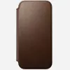 Mobiiltelefoni nahast voltümbris Nomad Modern Leather Folio iPhone 17 Pro Max (6,9 tolli) pruun, nahk/alumiinium, 4 kaarditaskut