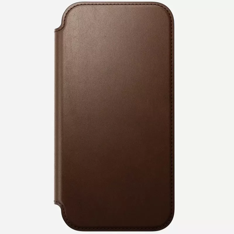 Mobiiltelefoni nahast voltümbris Nomad Modern Leather Folio iPhone 17 Pro Max (6,9 tolli) pruun, nahk/alumiinium, 4 kaarditaskut