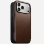 Mobiiltelefoni nahast voltümbris Nomad Modern Leather Folio iPhone 17 Pro Max (6,9 tolli) pruun, nahk/alumiinium, 4 kaarditaskut
