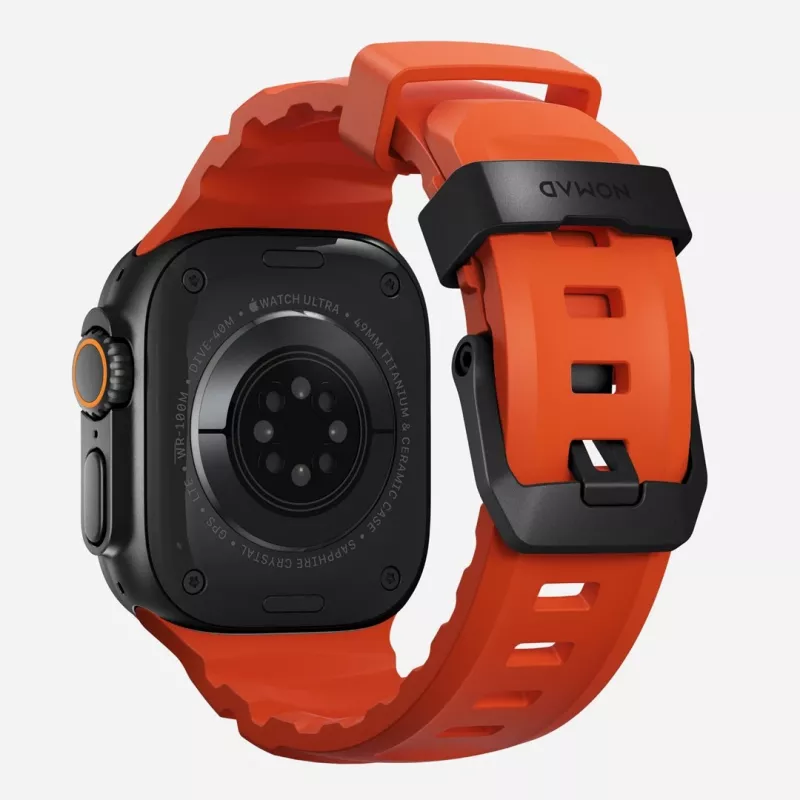 Band Nomad Rocky Point Must Leather for Smartwatch — Wrist 145–195 mm, Titanium Buckle