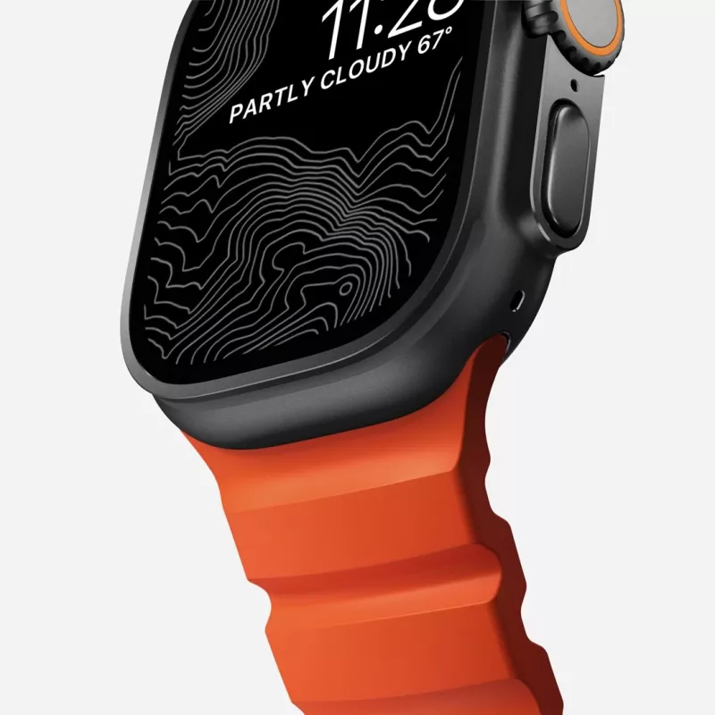 Band Nomad Rocky Point Must Leather for Smartwatch — Wrist 145–195 mm, Titanium Buckle
