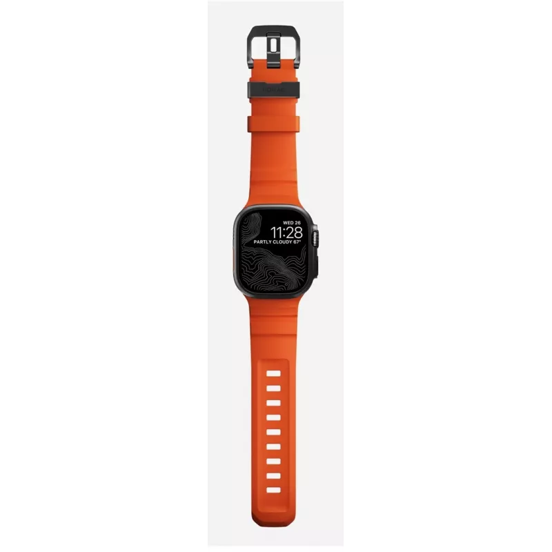 Band Nomad Rocky Point Must Leather for Smartwatch — Wrist 145–195 mm, Titanium Buckle