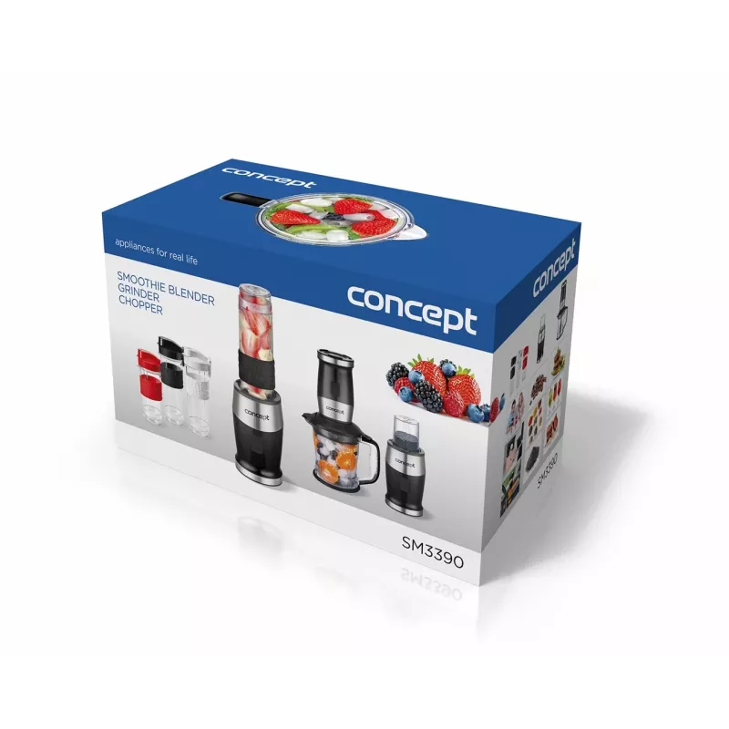 Concept SM3390 blender 1,2 L saumikser 700 W Must, Roostevaba teras