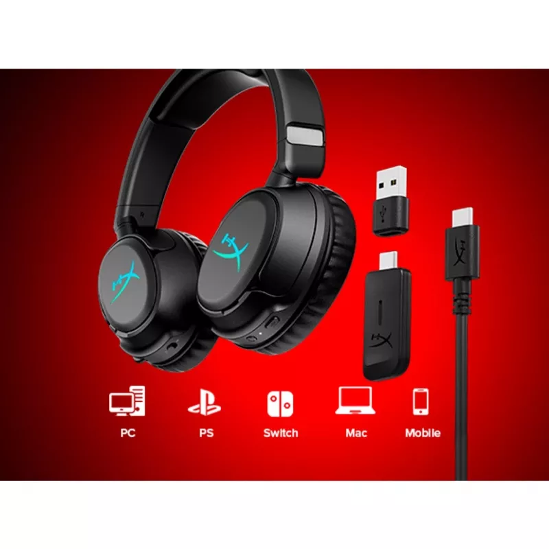 Juhtmevaba mängupeakomplekt KINGSTON HyperX Cloud Flight 2 USB-C ja Bluetoothiga, valge