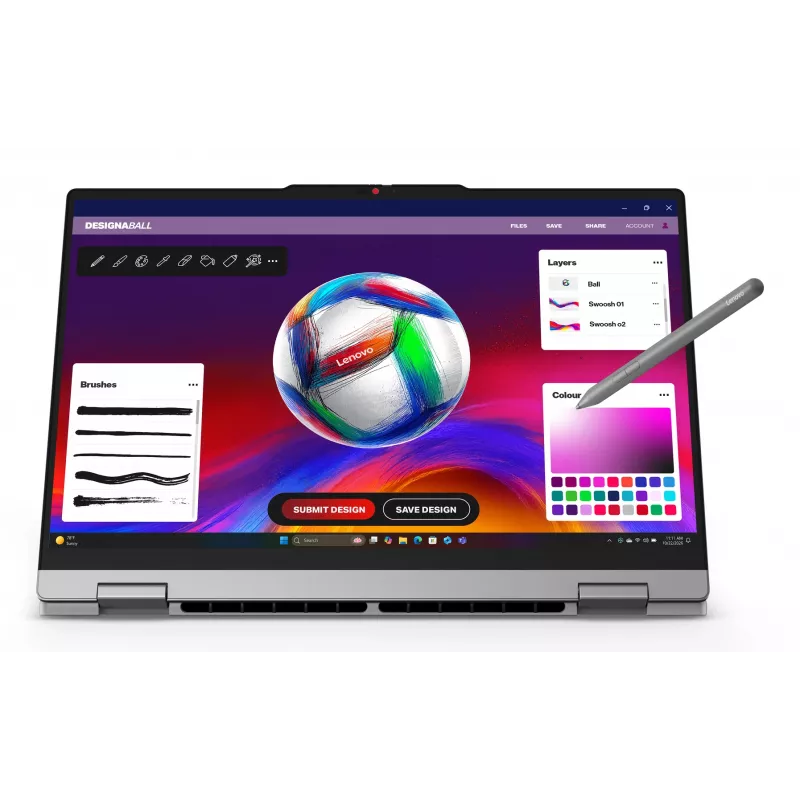 Lenovo IdeaPad 5 2-in-1 15AGP11 Copilot+ PC AMD Ryzen™ AI 5 430 Hybrid (2-ühes) 38.9 cm (15.3-tolline) Puutetundlik WUXGA 16 GB DDR5-SDRAM 512 GB SSD Wi-Fi 7 (802.11be) Windows 11 Home German hall