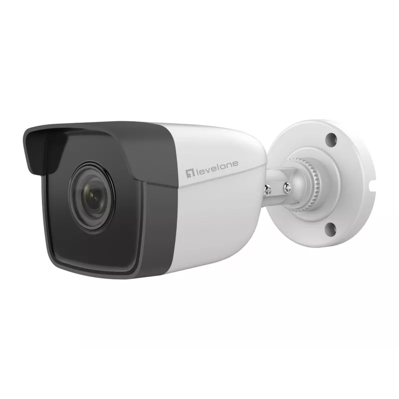 LevelOne GEMINI fikseeritud IP-võrgukaamera, 2-megapiksline, H.265, 802.3af PoE, IR LED-id, sise-/välistingimustesse