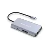 Conceptronic DONN20G 10-in-1 USB 3.2 Gen 1 dokkimisjaam, HDMI, VGA, USB-A 5 Gbps, USB-C 5 Gbps, SD, TF/MicroSD, heli, GbE LAN, 100 W USB PD