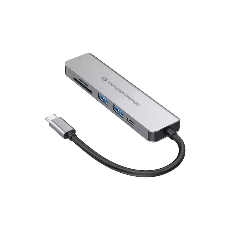 Conceptronic DONN02G sülearvuti dokk/pordireplikaator USB 3.2 Gen 1 (3.1 Gen 1) USB-C Alumiinium