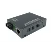 LevelOne RJ45–SC gigabit-meediumimuundur, PoE PSE, ühemoodiline fiiber, 20 km