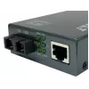 LevelOne RJ45–SC gigabit-meediumimuundur, PoE PSE, ühemoodiline fiiber, 20 km