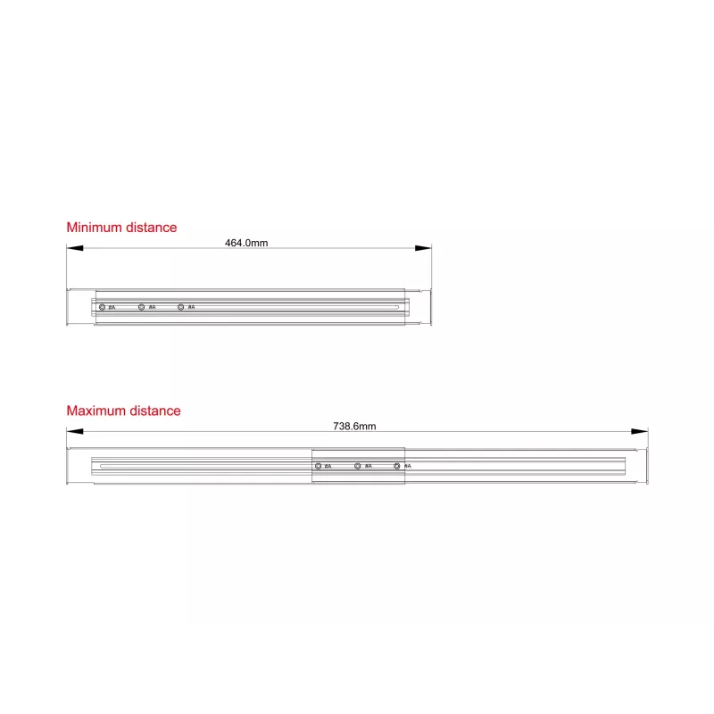 Conceptronic RRK01 Rackmount Rail Kit 1U, siinikomplekt, rack-kinnitus, hall, 1U, ZEUS51E1K, ZEUS51E2K, ZEUS51E3K, EBM01R24VB, EBM01R48VB, EBM01R72VB, CE, RoHS