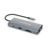 Conceptronic DONN06G 10-in-1 USB 3.2 Gen 1 dokkimisjaam, HDMI, 100 W USB PD, USB-C 5 Gbit/s x 2, USB-A 5 Gbit/s x 3, SD, TF/MicroSD, GbE