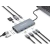 Conceptronic DONN06G 10-in-1 USB 3.2 Gen 1 dokkimisjaam, HDMI, 100 W USB PD, USB-C 5 Gbit/s x 2, USB-A 5 Gbit/s x 3, SD, TF/MicroSD, GbE