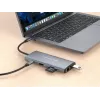Conceptronic DONN06G 10-in-1 USB 3.2 Gen 1 dokkimisjaam, HDMI, 100 W USB PD, USB-C 5 Gbit/s x 2, USB-A 5 Gbit/s x 3, SD, TF/MicroSD, GbE