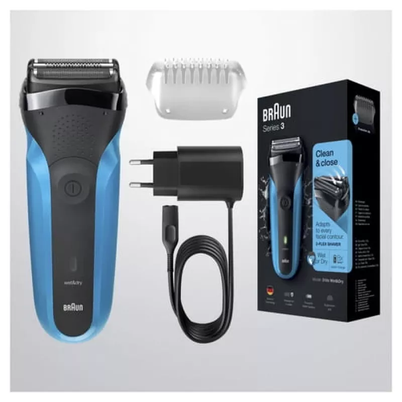 Braun Series 3 310s võrguga pardel trimmer Must, Sinine