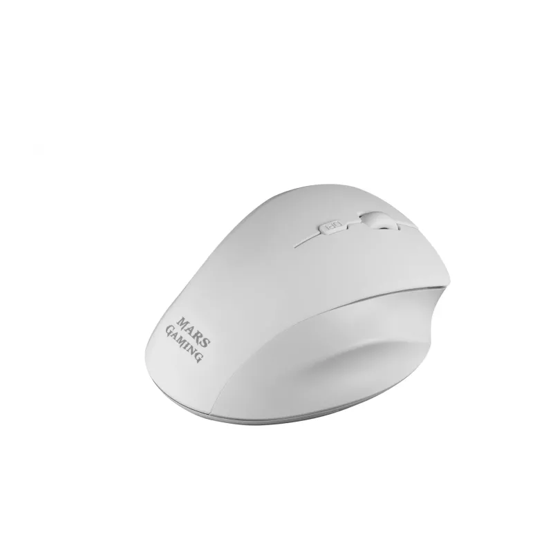 Mars Gaming MMWERGO Wireless hiir Ergonomic Valge, Right-hand, Mechanical, RF Wireless, 3200 DPI, Valge