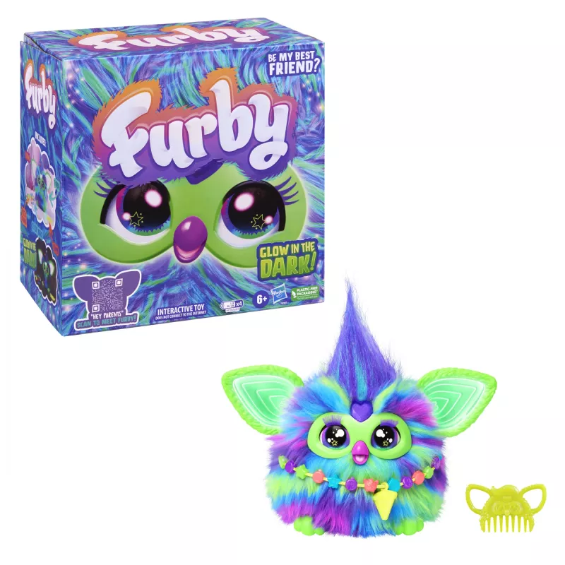 Interaktiivne mänguasi HASBRO Furby Aurora Furbealis — värvimuutvad silmad, interaktiivne lemmikloom
