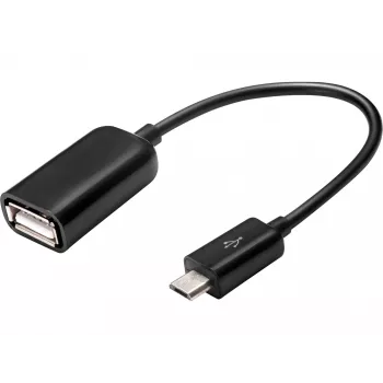 Sandberg OTG-adapter MicroUSB M - USB F, Micro-USB B, USB A, USB 2.0, Isane/Emane, 0,48 Gbit/s, Must