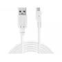 Sandberg MicroUSB sünkroonimis-/laadimiskaabel 3 m, 3 m, USB A, Micro-USB B, USB 2.0, isane/isane, valge