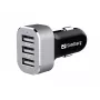 Sandberg Multi autolaadija 3x USB, auto, sigaretisüütaja, USB, 5 V, must, hõbedane