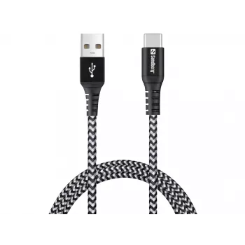Sandberg Survivor USB-C-USB-A-kaabel 1M, 1 m, USB A, USB C, USB 2.0, must, hall