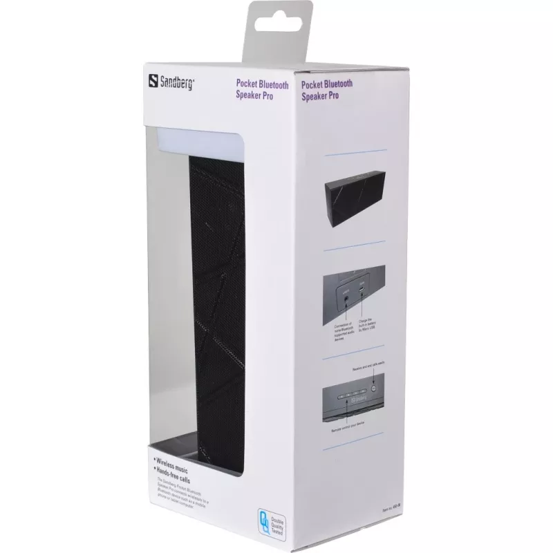 Sandberg Pocket Bluetooth Speaker Pro, 2.0 kanalit, 6 W, 100 - 20000 Hz, juhtmevaba, 3.0+HS, 2.4 - 2.4835 GHz