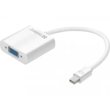 Sandbergi adapter Mini DisplayPort > VGA, Mini DisplayPort, VGA (D-Sub), isane, emane, 1920 x 1080 pikslit, 1920 x 1080 (HD 1080)