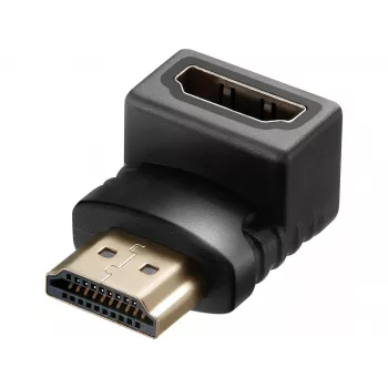 Sandberg HDMI 2.0 nurgaadapteri pistik, HDMI, HDMI, must