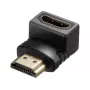 Sandberg HDMI 2.0 nurgaadapteri pistik, HDMI, HDMI, must