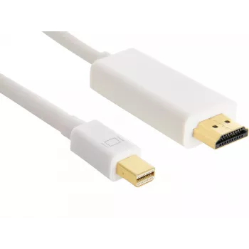 Sandberg kaabel MiniDP>HDMI 1.5m, 1,5 m, mini DisplayPort, HDMI, isane, isane, valge