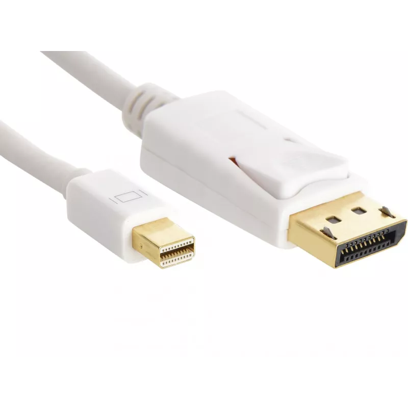 Sandbergi DP-MiniDP 1.2 4K M-M 2m, 2 m, DisplayPort, Mini DisplayPort, isane, isane, valge