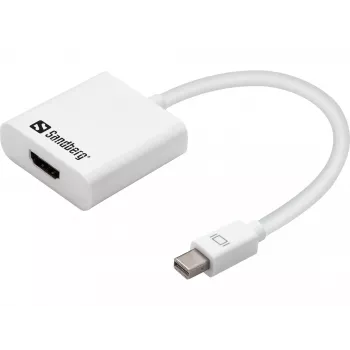 Sandberg Adapter MiniDP1.2>HDMI2.0 4K60, Mini DisplayPort, HDMI, isane, emane, 3840 x 2160 pikslit, 6 Gbit/s