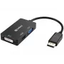 Sandberg Adapter DP>HDMI+DVI+VGA, 0,19 m, DisplayPort, VGA (D-Sub)+ HDMI + DVI, Isane, Emane, 3840 x 2160 pikslit