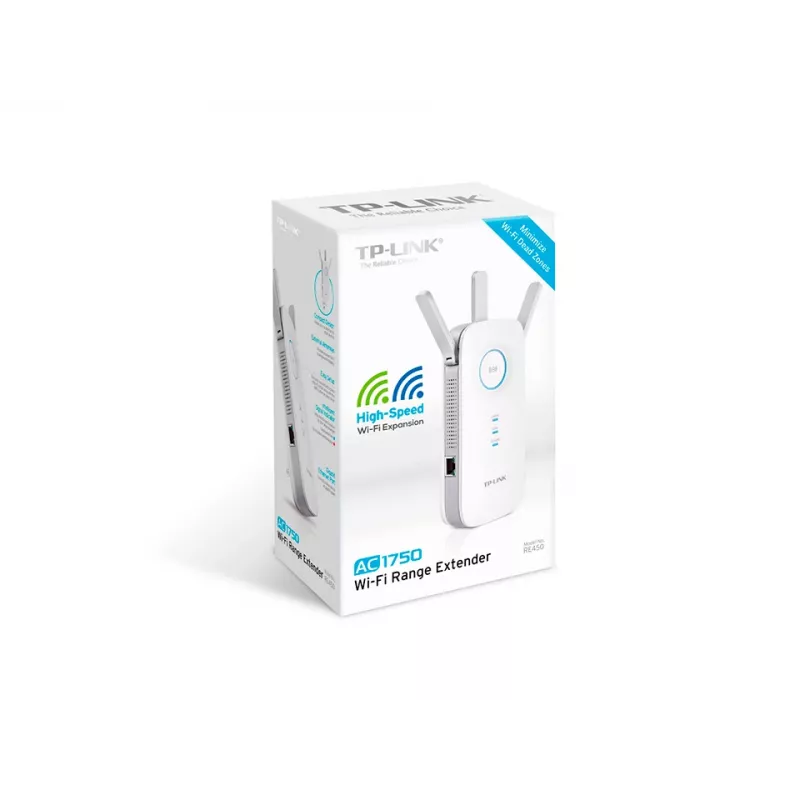 TP-Link RE450 võrgulaiendaja Võrgusaatja Valge 10, 100, 1000 Mbit/s