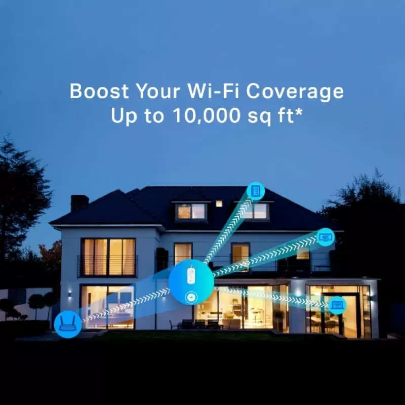 TP-Link RE450 võrgulaiendaja Võrgusaatja Valge 10, 100, 1000 Mbit/s