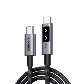 Ugreen 35501 USB-kaabel 1 m USB C Must