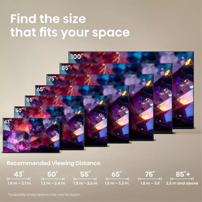 Hisense 65E7S PRO TV 165.1 cm (65 tolli) UHD+ nutiTV Wi-Fi must 350 cd/m²