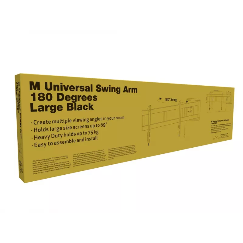 Multibrackets M Universal Swing Arm 180 Degrees Large Must 75 kg 48-69 tolli