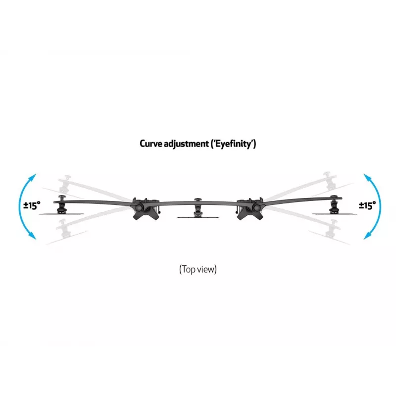 Multibrackets M VESA Desktopmount Triple Desk Clamp 24 tolli-32 tolli 24 kg