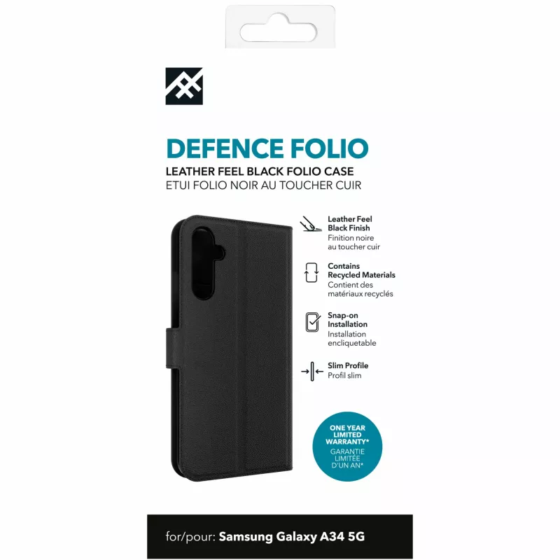 IFROGZ Defence Folio mobiiltelefoni ümbris 16,8 cm (6,6 inch) Must