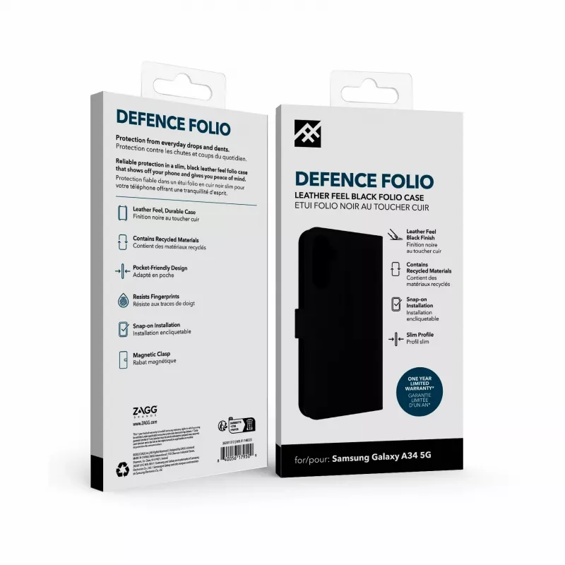 IFROGZ Defence Folio mobiiltelefoni ümbris 16,8 cm (6,6 inch) Must