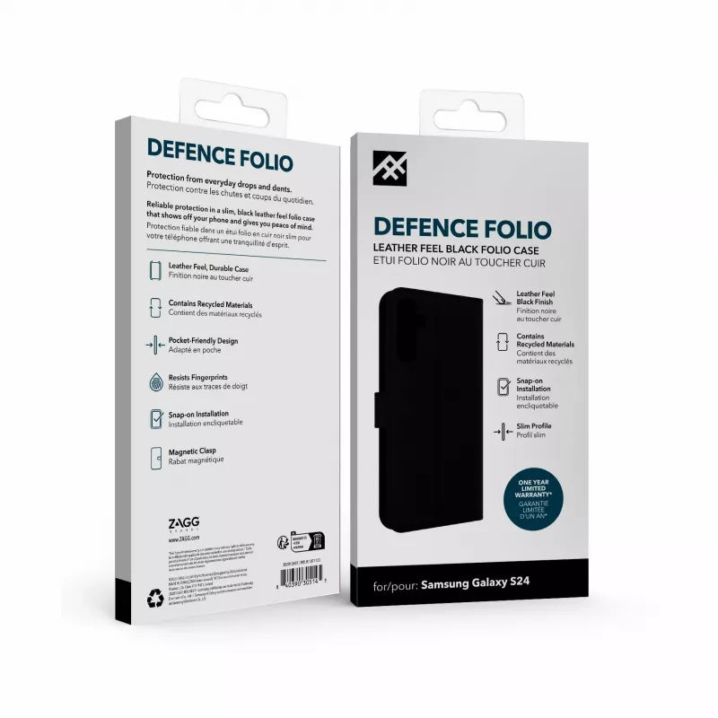 IFROGZ Defence Folio mobiiltelefoni ümbris 15,8 cm (6,2 tolli) Must