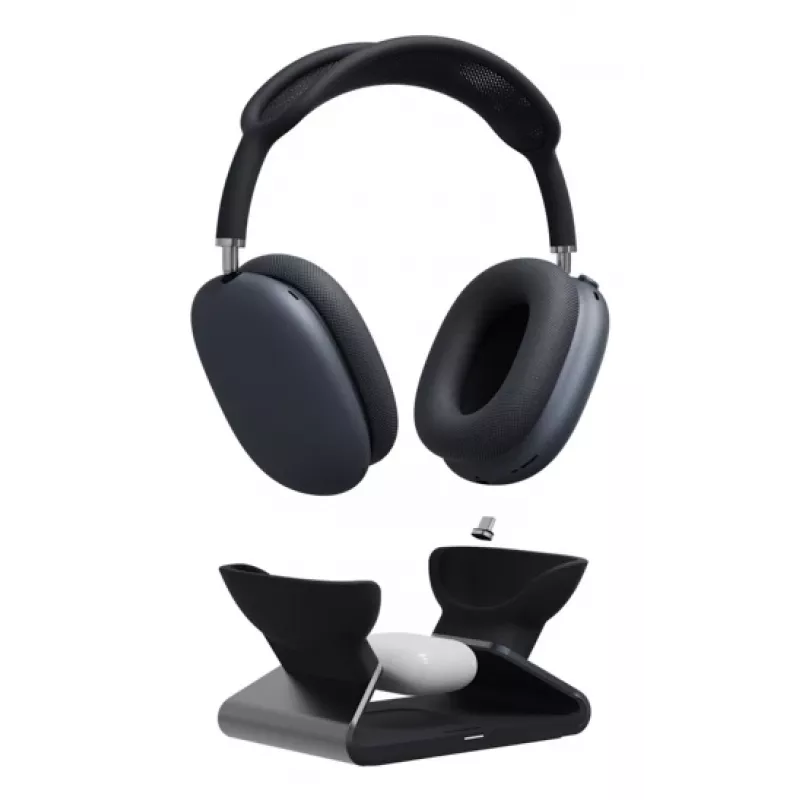 mophie AirPods Maxi laadimisalus, siseruumides, USB, juhtmevaba laadimine, must