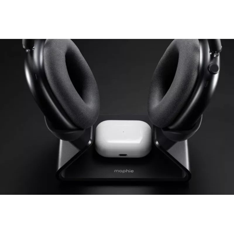 mophie AirPods Maxi laadimisalus, siseruumides, USB, juhtmevaba laadimine, must