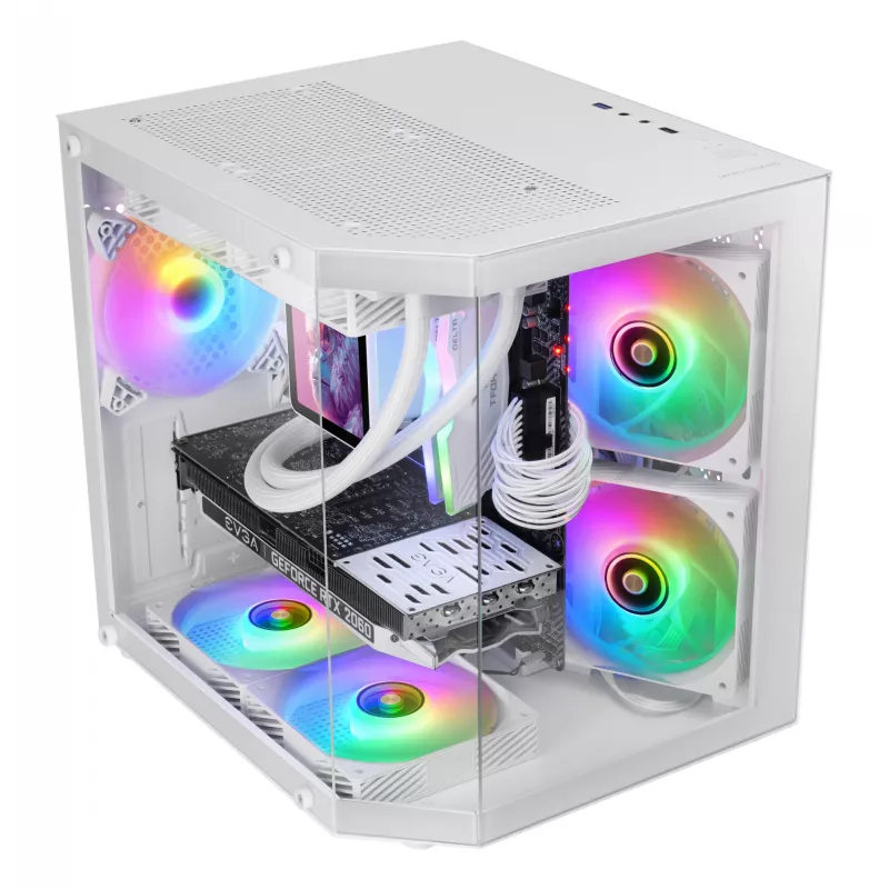 Mars Gaming MC-3TLITEW Mini Tower Valge